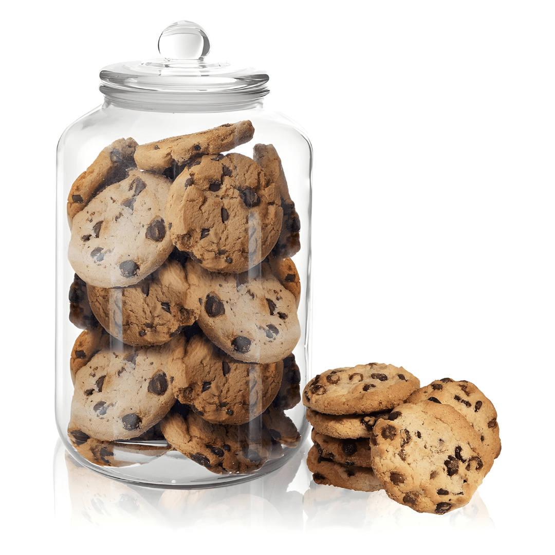 Clear Glass Canister with Airtight Lid – 2000ml (21×14.5cm)