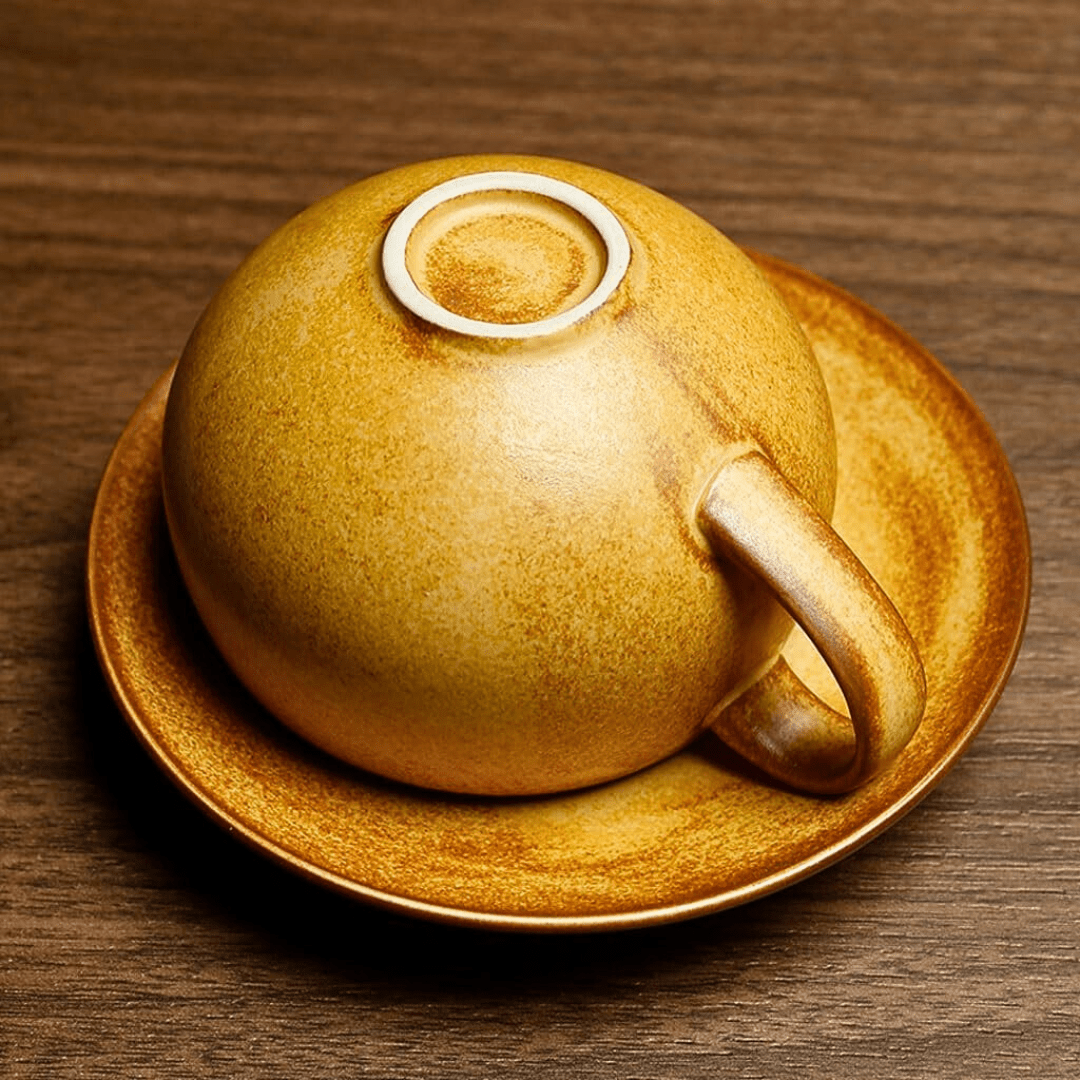 200ml European-Style Retro Ceramic Coffee Cup with Saucer