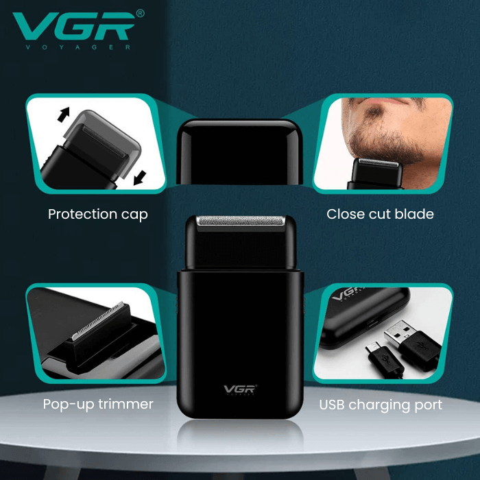 VGR® Electric Razor | Small & Portable - Medaid International