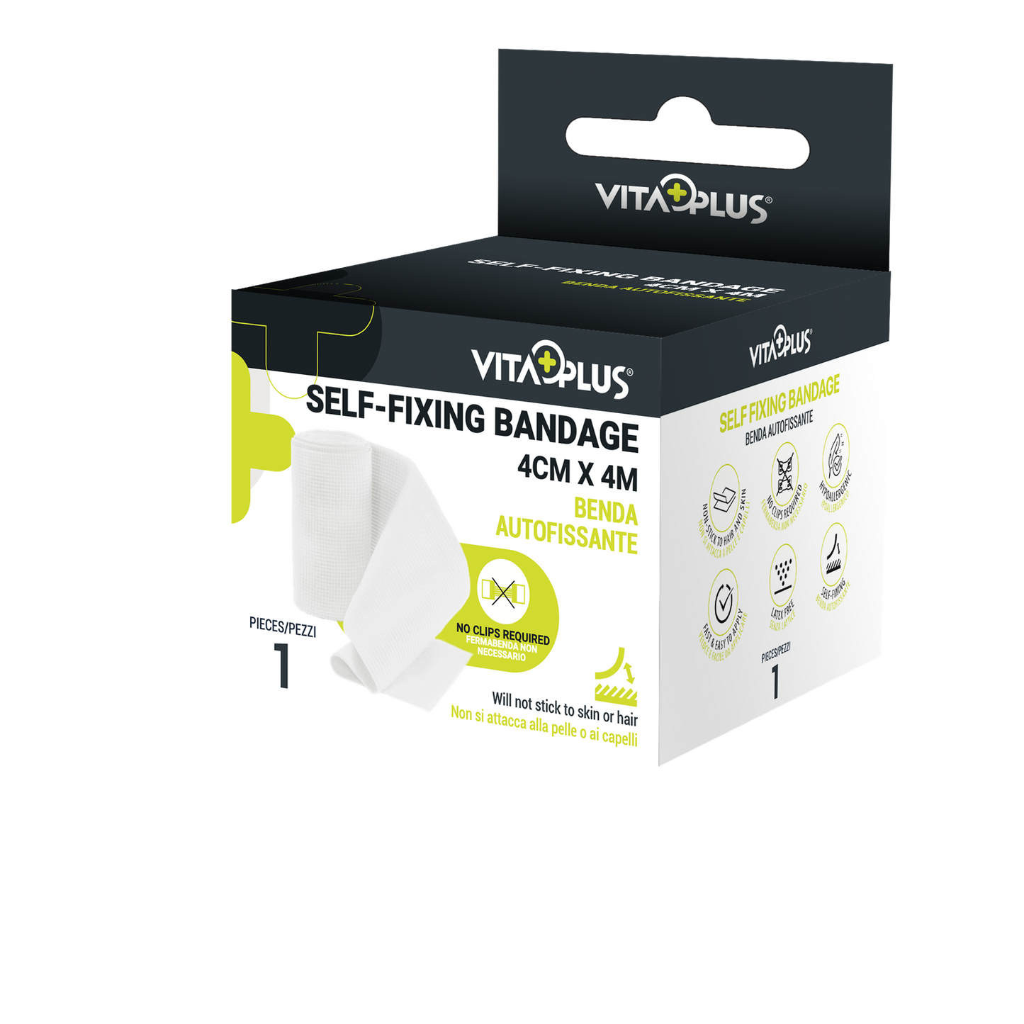 Medinox Vp63200 Vitaplus Pbt Self Fixing Bandage 4cm X 4cm - Medaid International