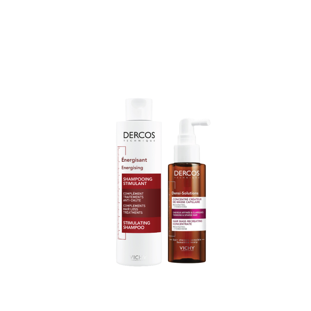 Vichy Dercos Energising Shampoo And Densi-Solutions Hair Treatment Bundle At 15% Off