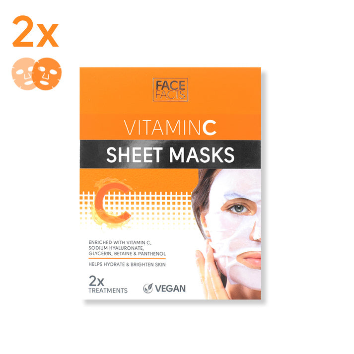 Face Facts Vitamin C sheet masks x2