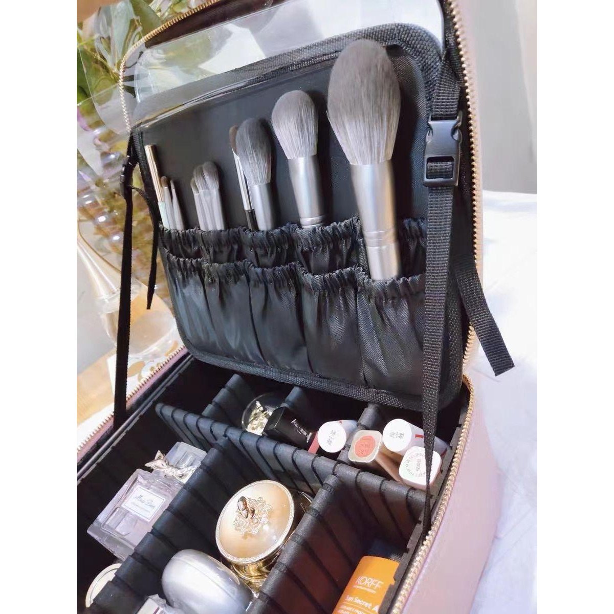 Makeup Bag with LED Mirror