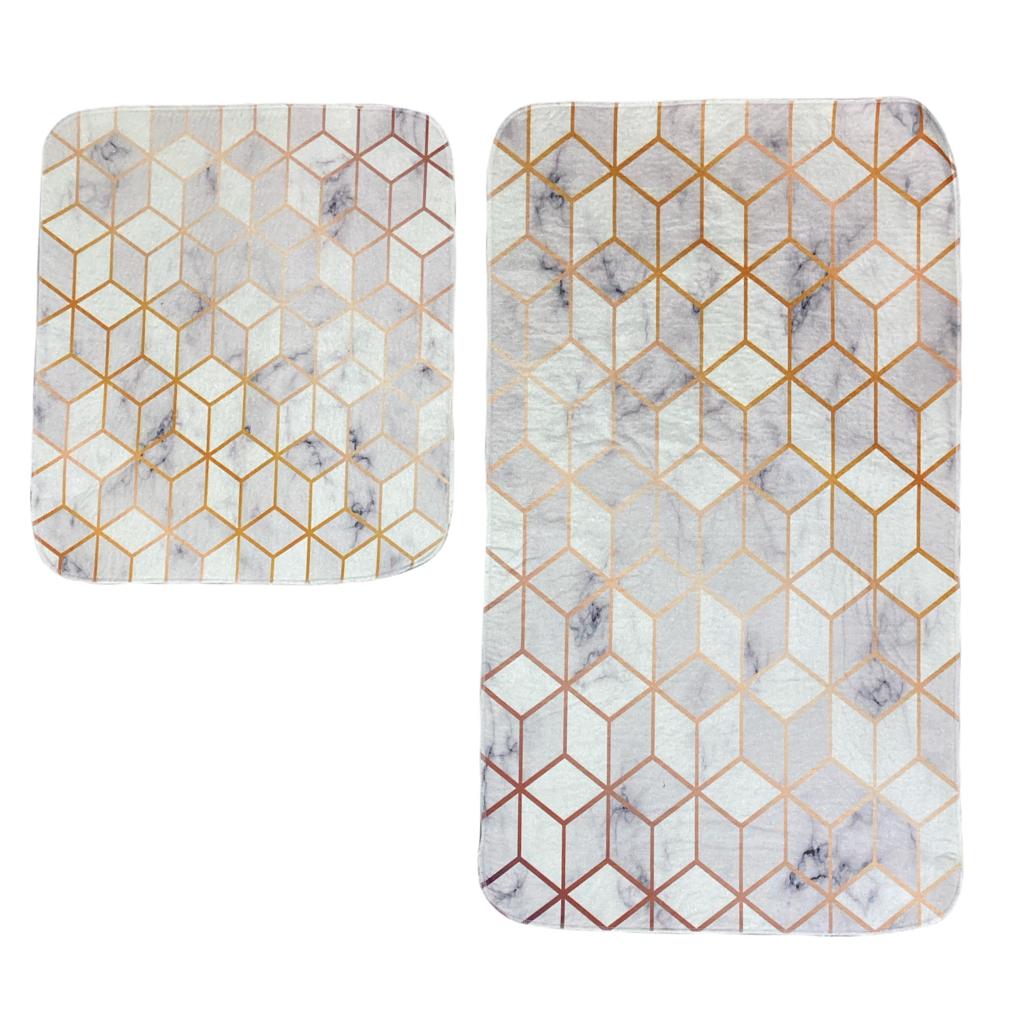 Set of 2 Thin Anti Skid Water Absorbent Mats