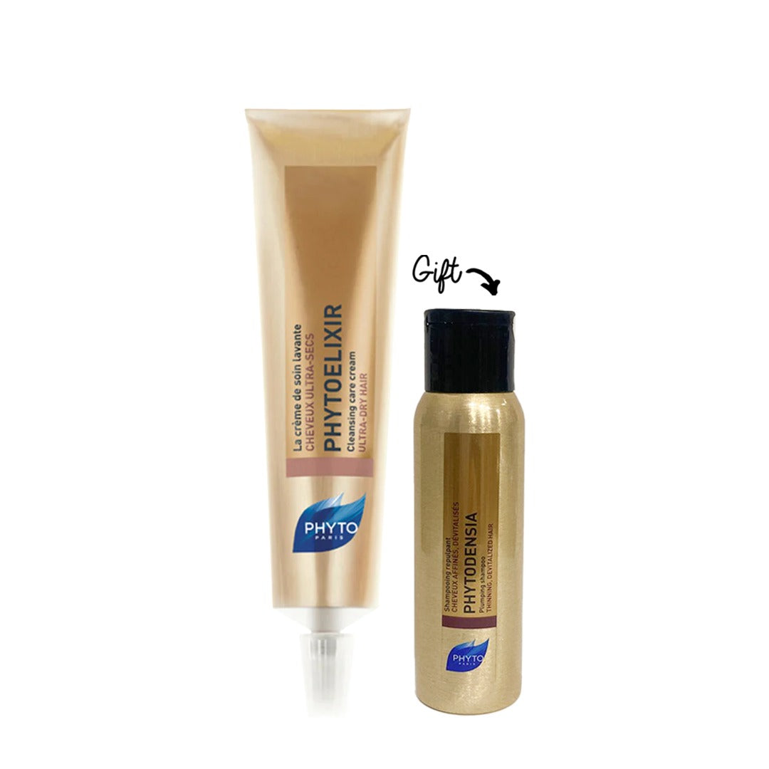 PhytoElixir Cleansing Care Cream 75ML + PhytoDensia Plumping Shampoo 50ml (Gift) - Medaid