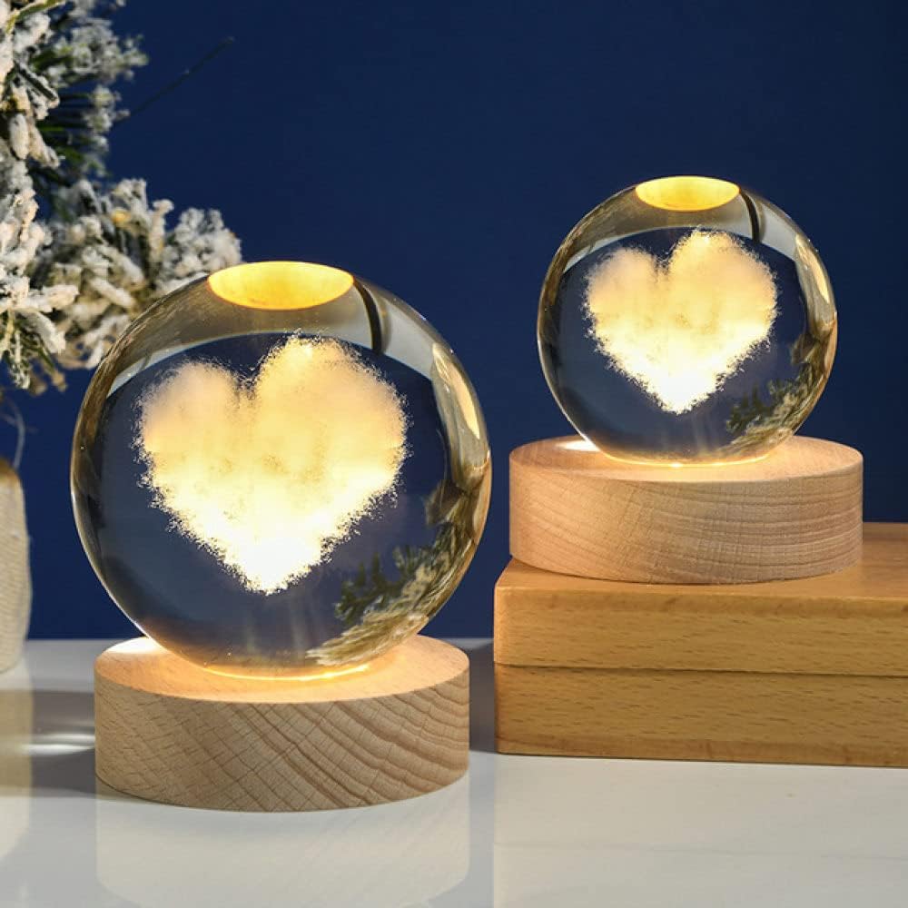 Glowing Crystal Ball Heart Shaped (8cm) Lebanon