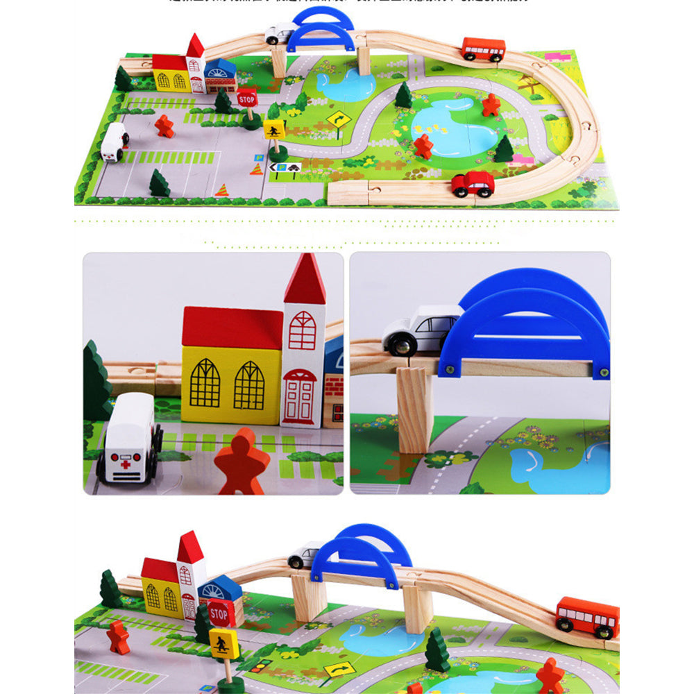 Wooden Track Overpass City
