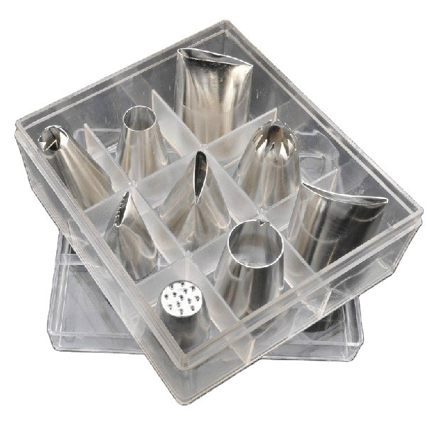 Munchies Tools 9-Piece Stainless Steel Piping Nozzle Set
