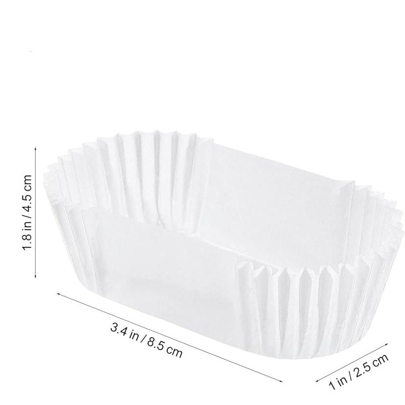 50pcs Oval Cake Cups Disposable Baking Cups Cake