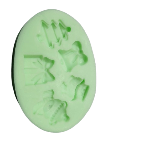 Munchies Tools 3D Christmas Silicone Fondant Chocolate Mold 11cm Green