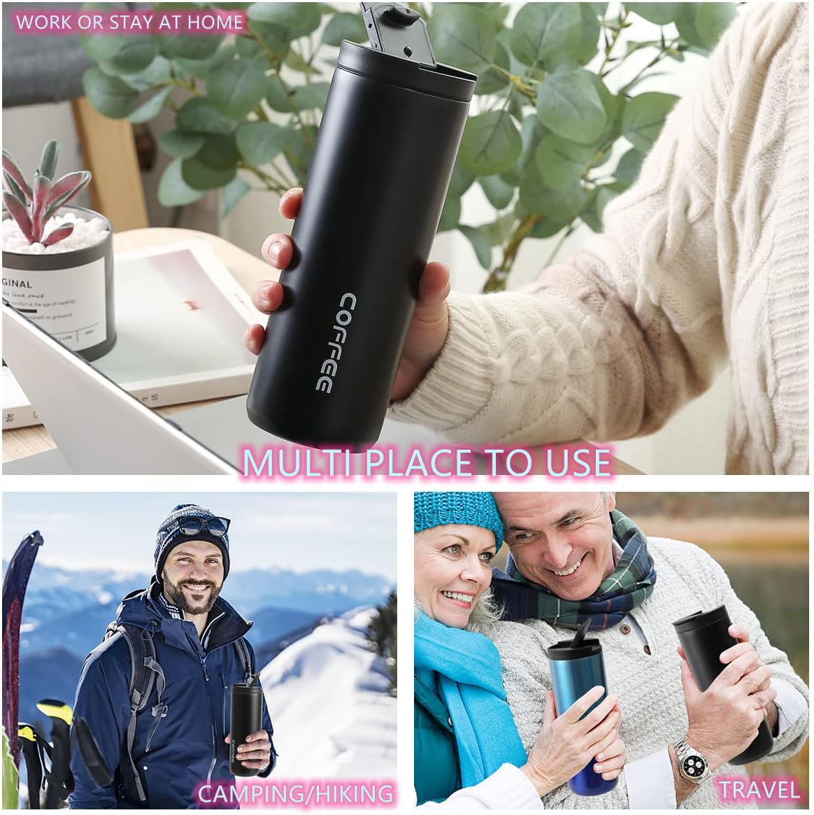 500ml Thermal Stainless Car Mug X1004