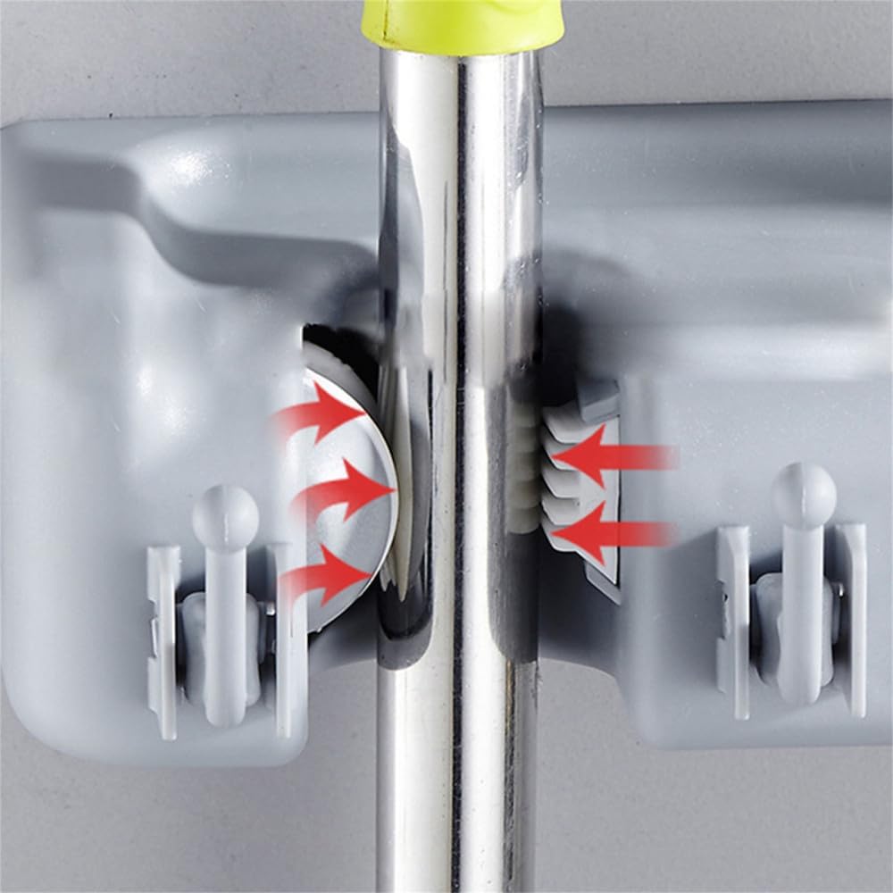 3 Hooks Broom Holder Wall Mount X1016