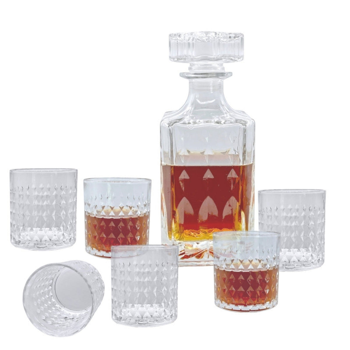 DELI Whiskey Set 6 cups + Decanter X1052
