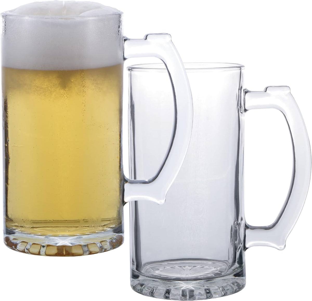 GLASS 500ML BIG BEER MUG 6pcs X1057