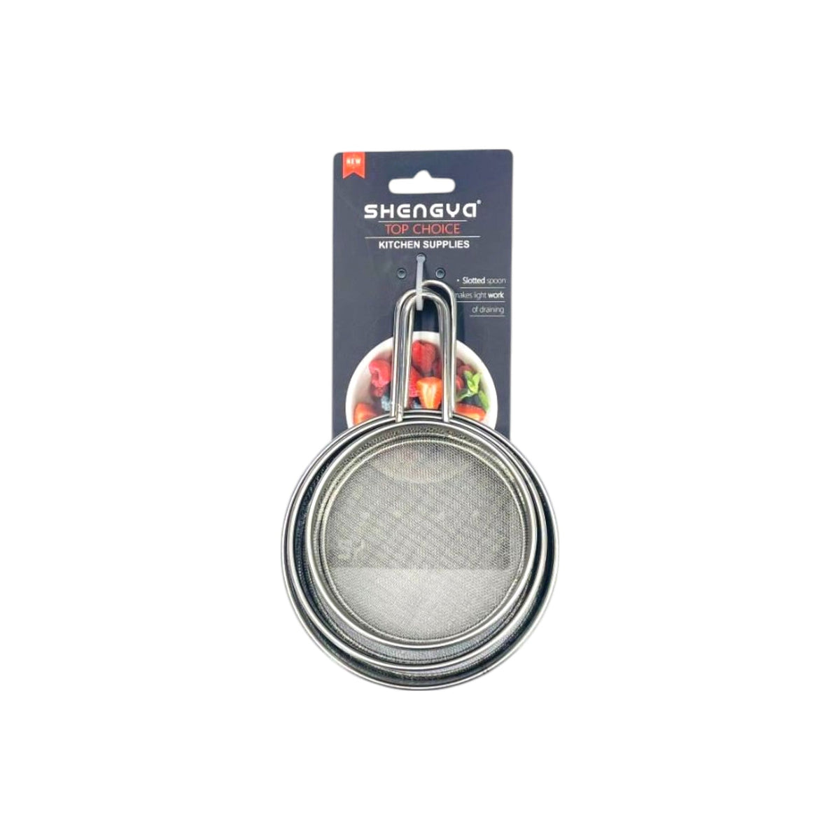 3pcs Stainless Powder Strainer Set X1121