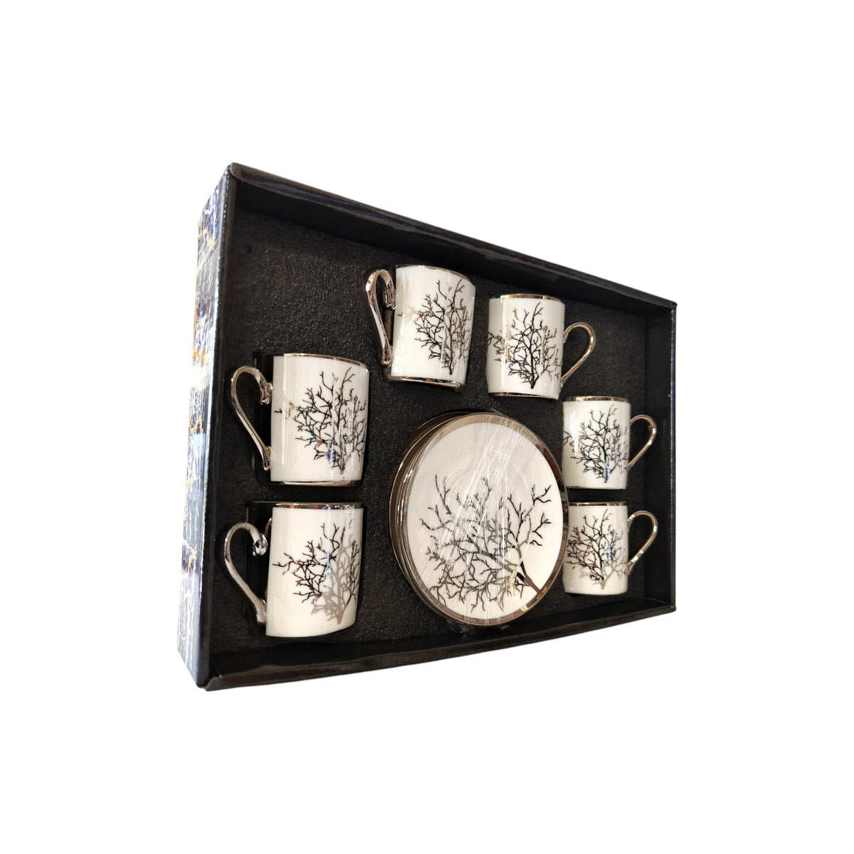 Silver Coffee Cups 6pcs X1138