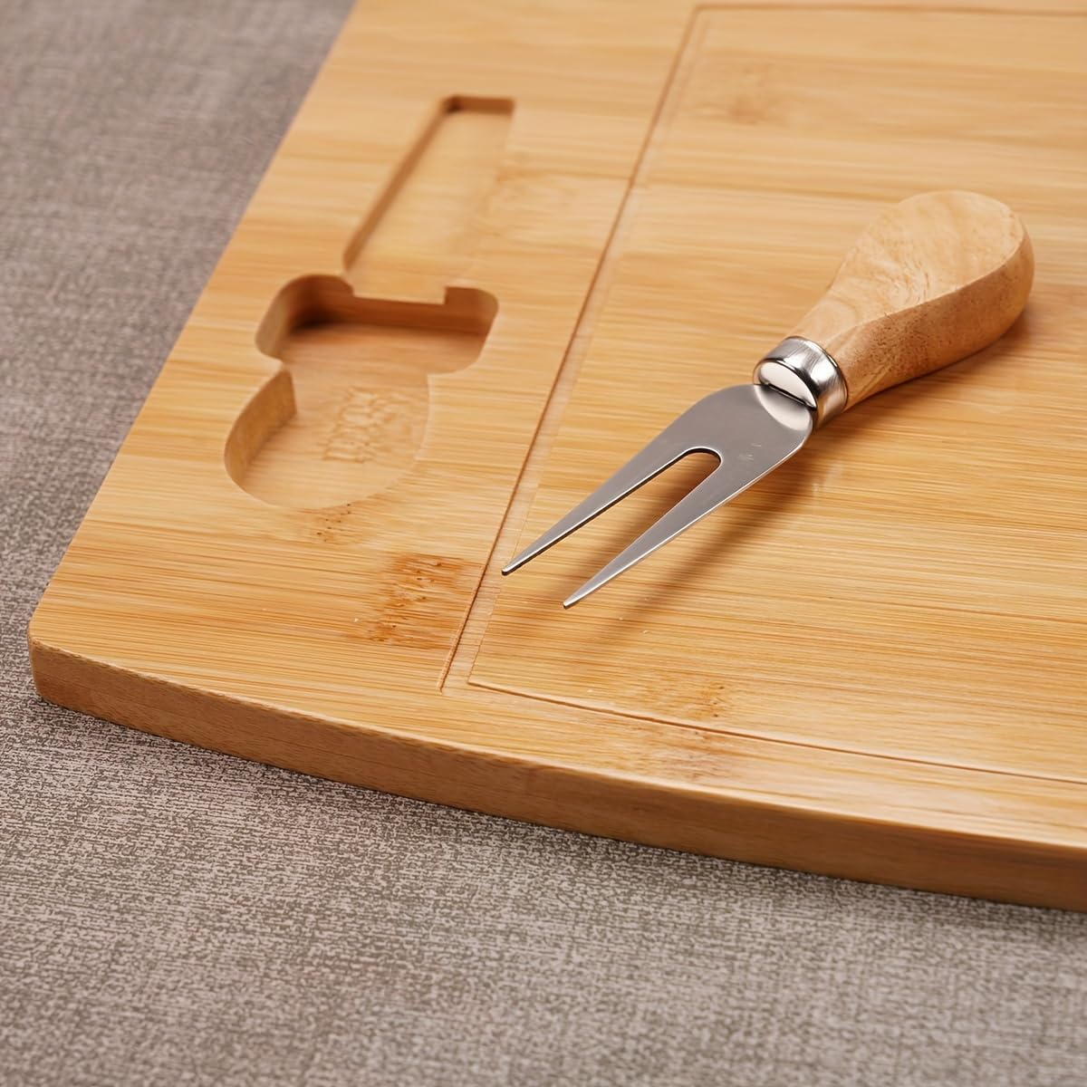 35X23cm Bamboo Cheese Board Set X1170