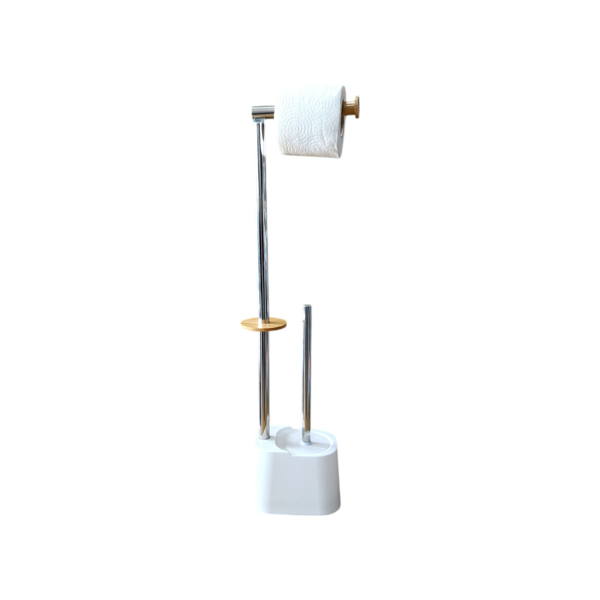White Toilet Brush and Paper Stand X1254