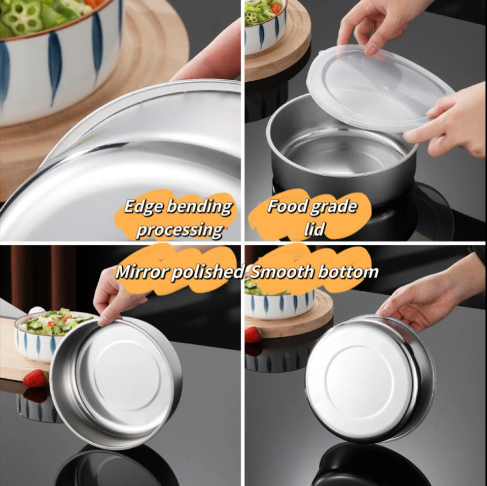 5pcs Stainless Food Box + Covers X1269