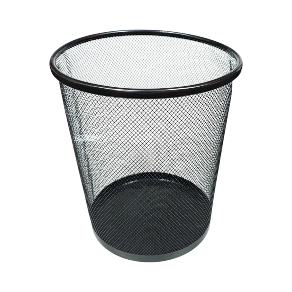 Black Metal Mesh Trash Basket X1310