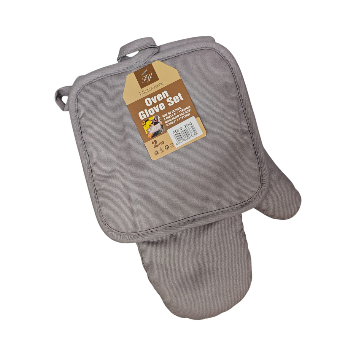 2 pcs Set Oven Mitt and Pot Holder X1363