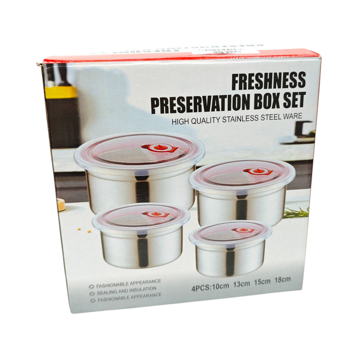 4 pcs Stainless Steel Food Box X1396