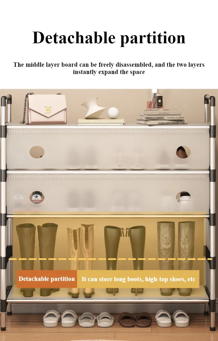 4 Tiers Coat and Shoe Rack Organiser with Dust Cover No. DX6205B X1516