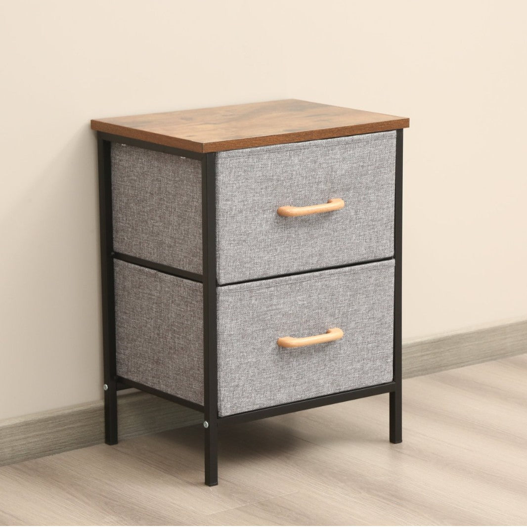 Nightstand Small Dresser with Removable 2 Fabric Drawer Box No. YP-801 X1535