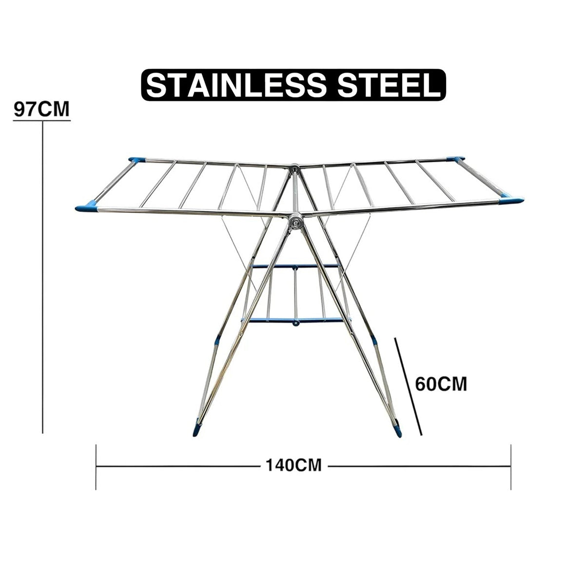 Foldable Stainless Steel Wing Clothe Dryer 2F75-4 X1588