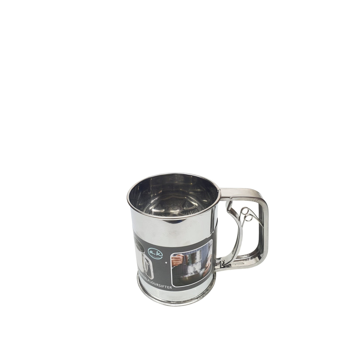 STAINLESS FLOUR PRESS STRAINER X376