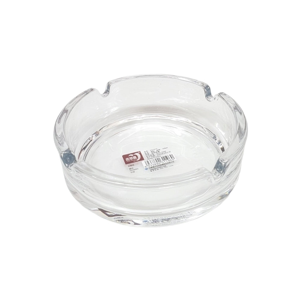 CLEAR GLASS ROUND ASHTRAY X472