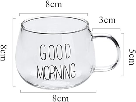 GOOD MORNING GLASS MUG 380ML X548