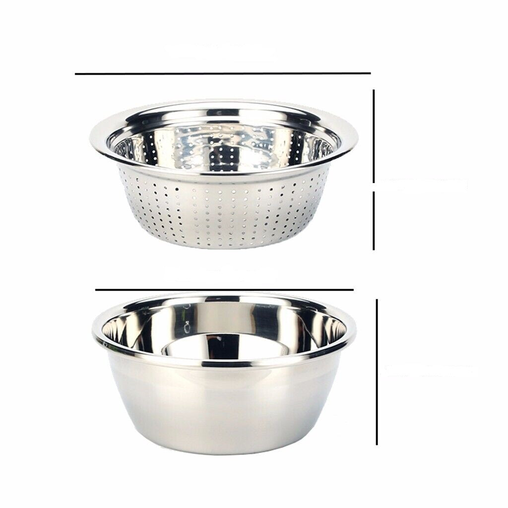Heavy 30cm Stainless Bowl +Strainer X570