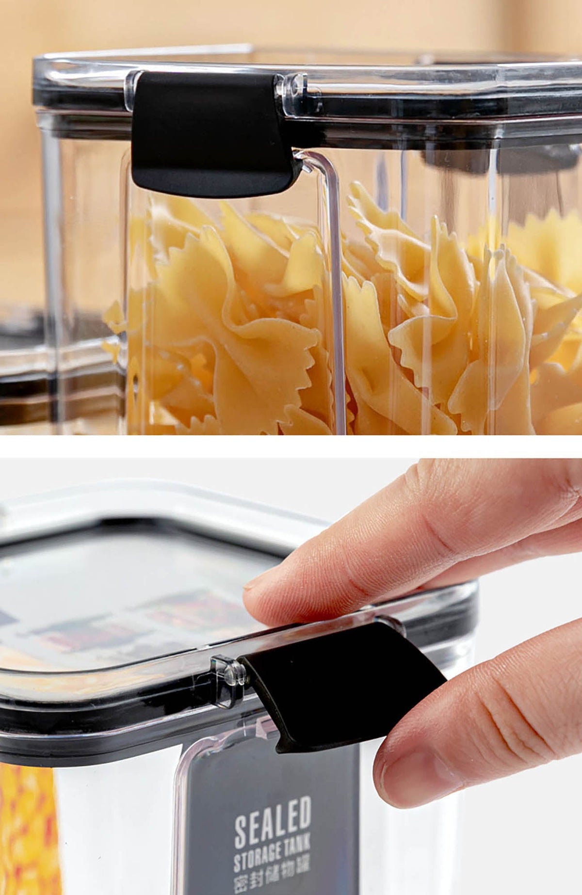 Flip-Top 1.8L Sealed Plexi Food Box X573