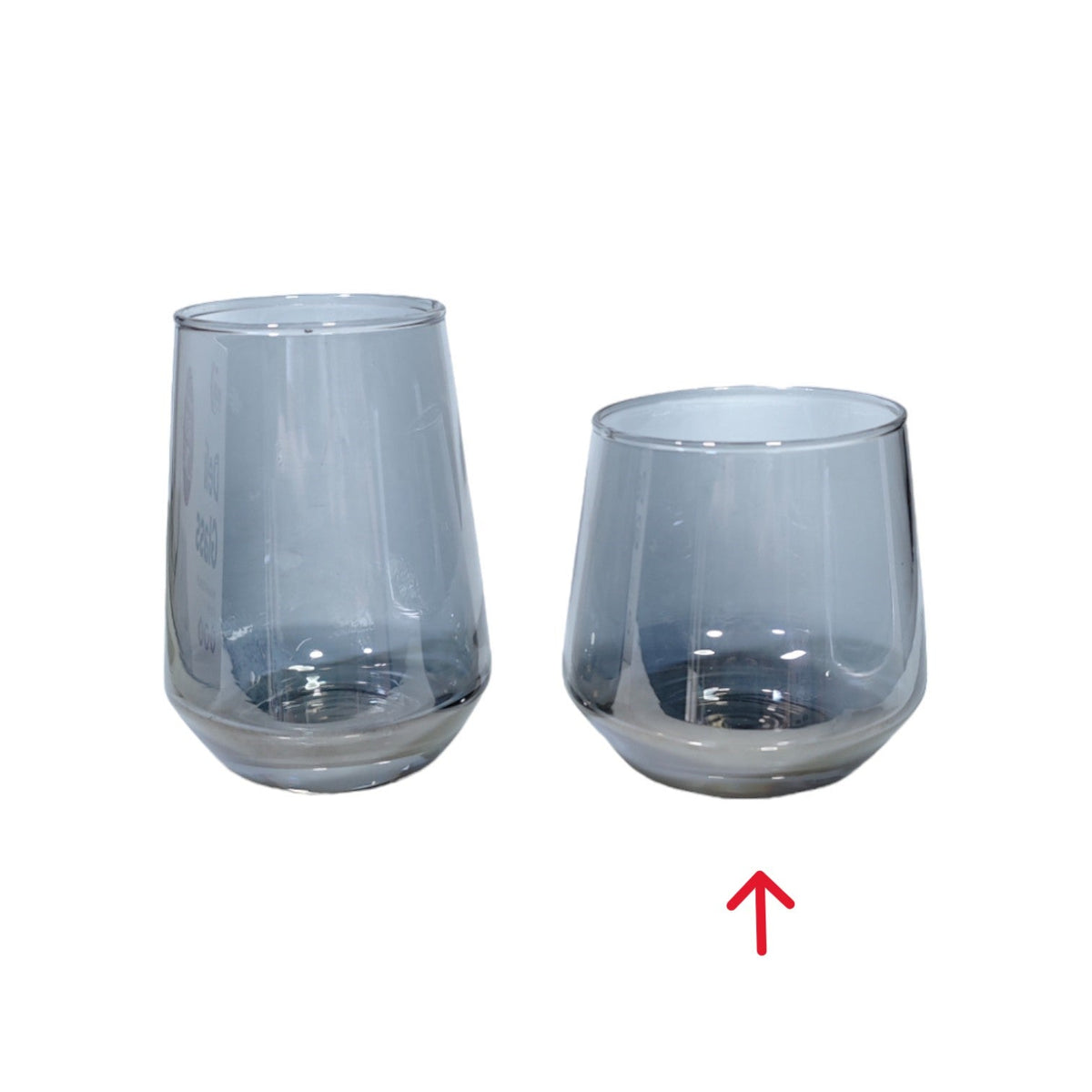 DELI Black Glass Short Cup 370ml 6pcs X688