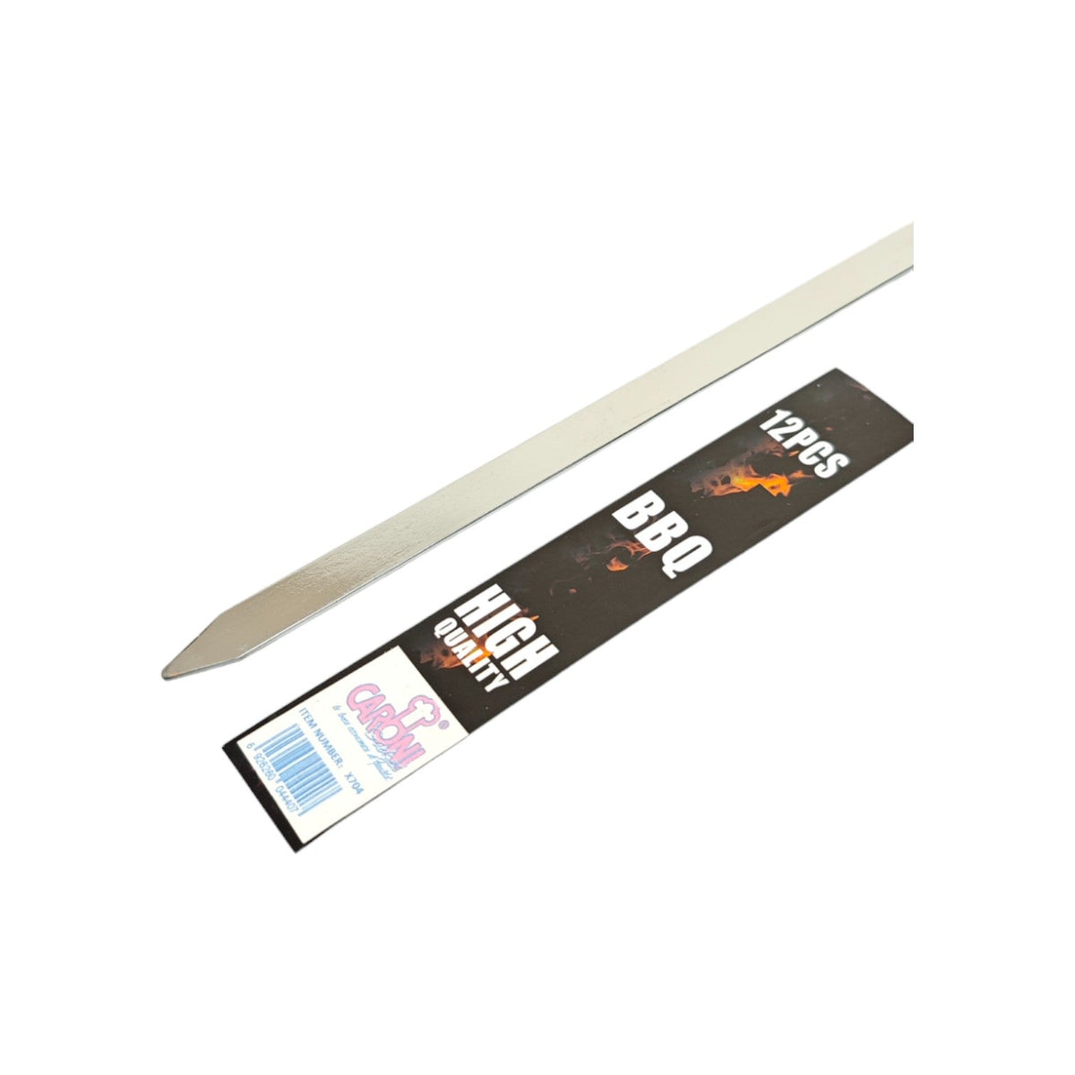 Chrome BBQ Flat BBQ Skewers 12pcs X704