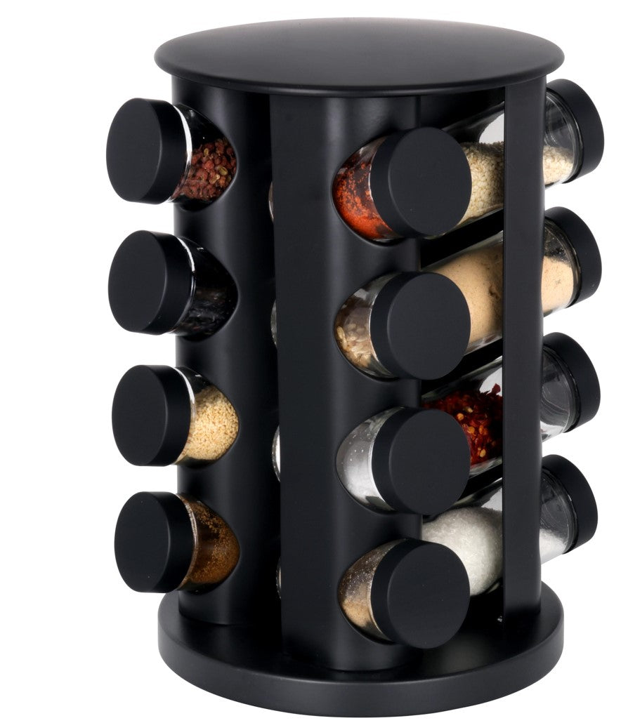 16pcs Black SS Rotating Spice Set X836