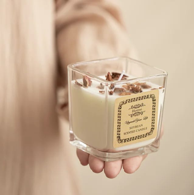 Flower Scented Candle In Jar 1pc X879