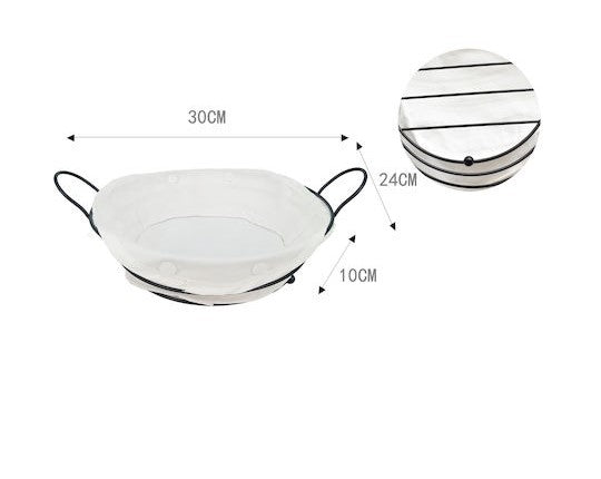 Round Black Bread Basket X897