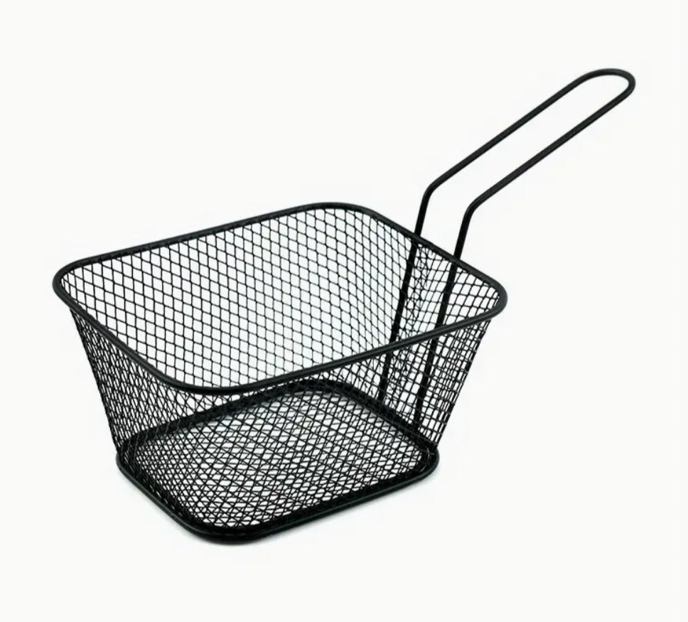 Black Potato Basket With Handle X899
