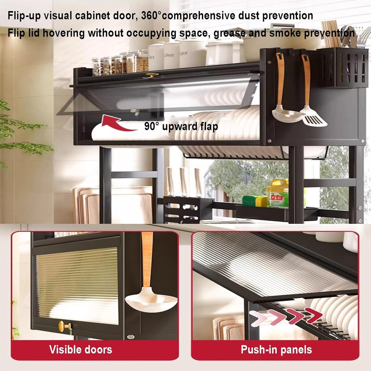 Heavy Over Sink 85cm Black Dish Rack X909