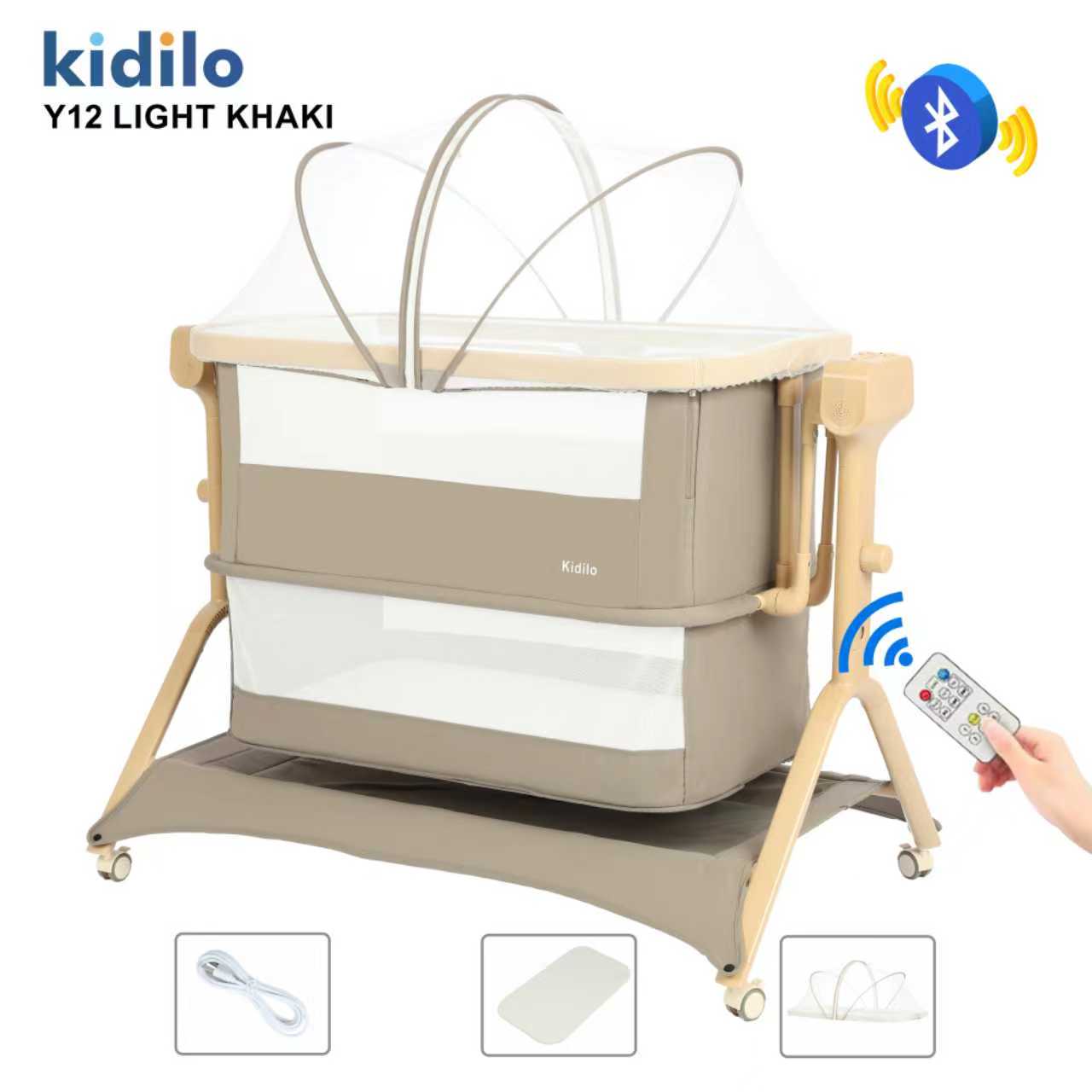 Kidilo Baby Portable Bedside Crib Bed 3in1 Y12