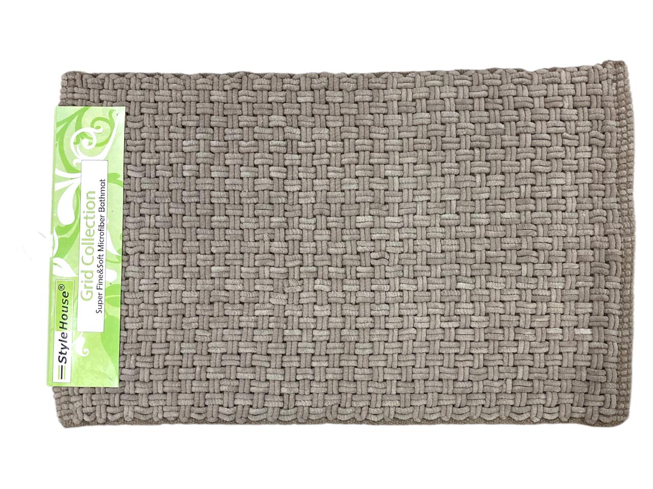 Grid Collection Cotton and Microfiber Bathmat 80x50 cm