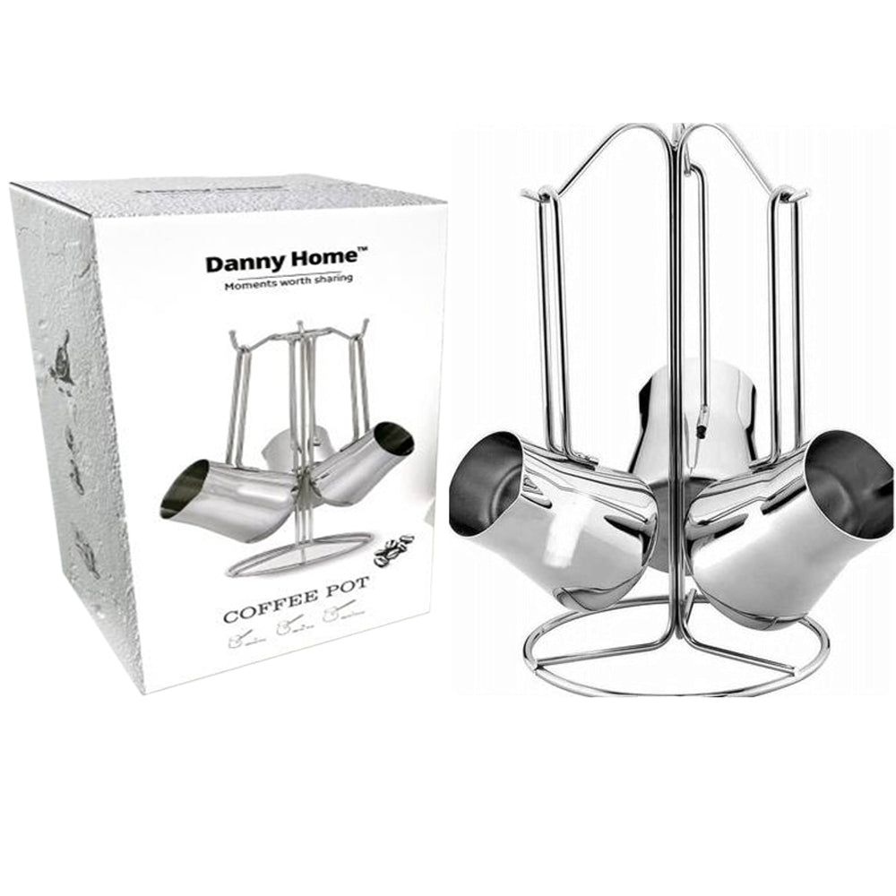 Danny Home 3-Pcs Stainless Steel Coffee Pot Set 10/13/16-oz