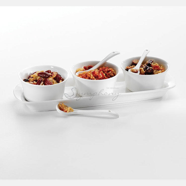 Symphony sauce set(trays+bowls+spoons)