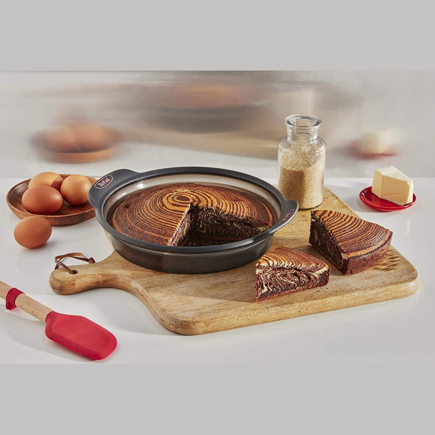Tefal - Crispybake, Retractable, Silicone, Black, 24 cm - J4170614