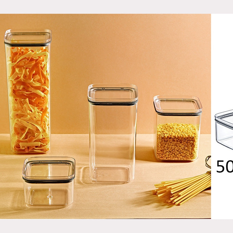 Airtight Squared Food Jar 0.5 lt Jar