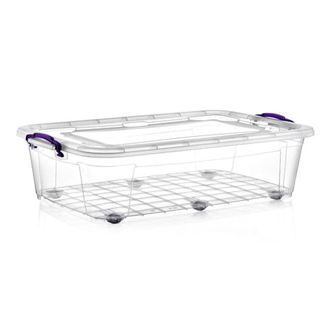 Wheelie Clear Storage Box; 40 lt