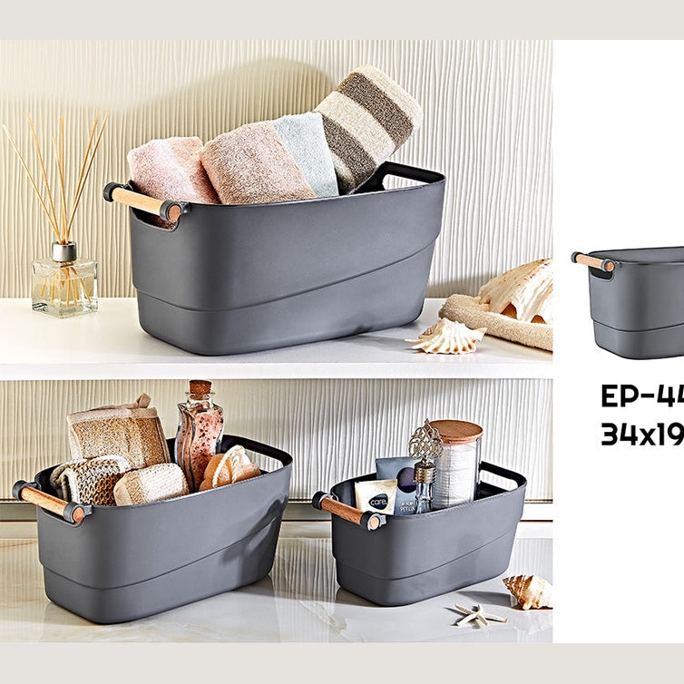 Retro Basket 10L with Wooden Handle