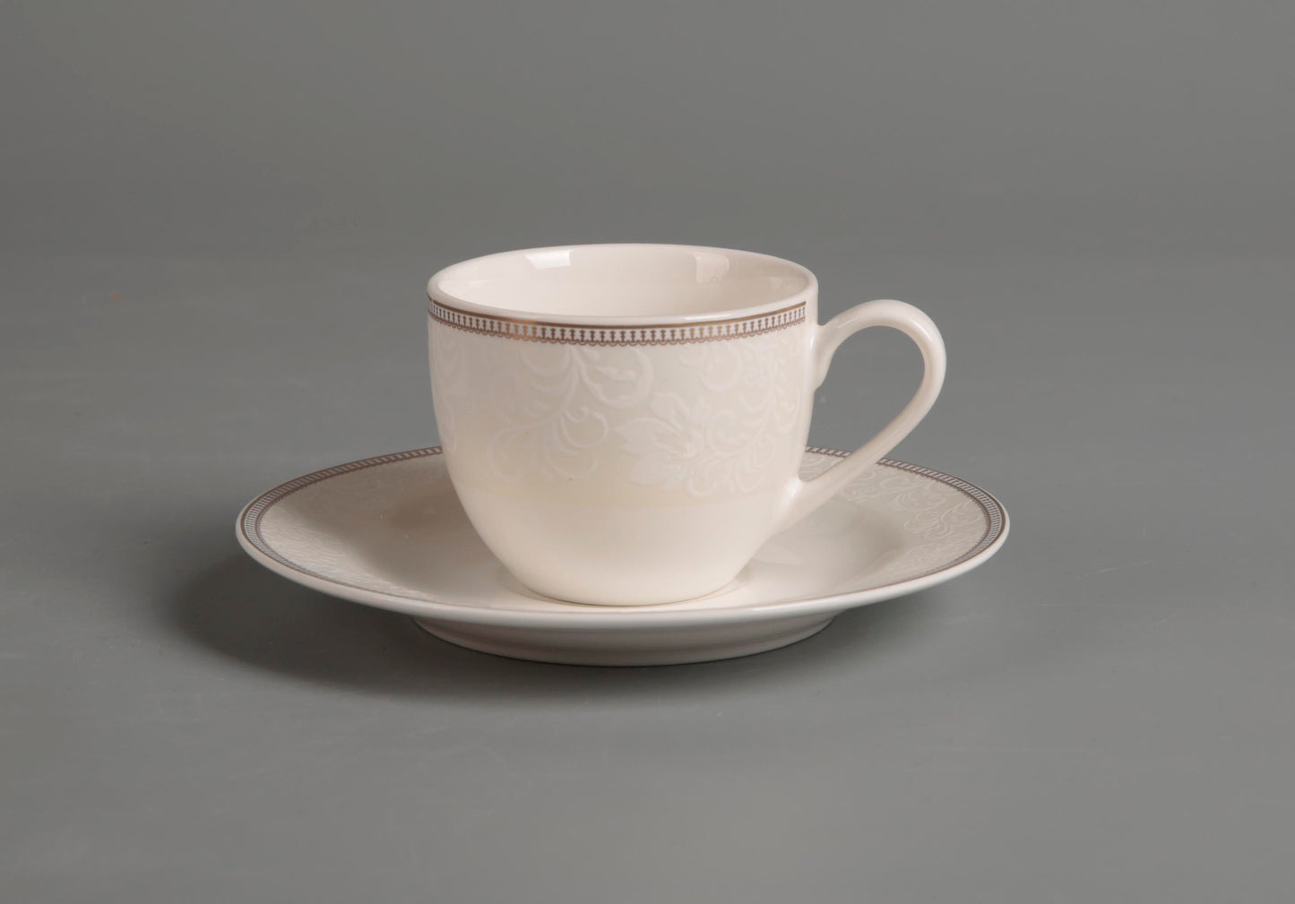 Symphony gold décor coffee cup/saucer 6pcs - 10cl